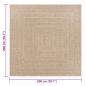 Preview: Teppich ZIZUR 200x200 cm Jute-Optik Indoor und Outdoor