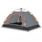 Preview: Campingzelt 4 Personen Grau und Orange Quick Release