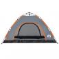 Preview: Campingzelt 4 Personen Grau und Orange Quick Release