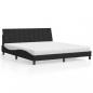 Preview: ARDEBO.de - Bett mit Matratze Schwarz 180x200 cm Samt