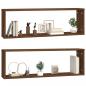 Preview: Wandregale 2 Stk. Braun Eichen-Optik 80x15x26,5cm Holzwerkstoff