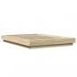 Preview: Bettgestell Sonoma-Eiche 140x190 cm Holzwerkstoff