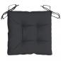 Preview: Stuhlkissen 2 Stk. Schwarz 40x40x7 cm Oxford-Gewebe