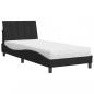 Preview: Bett mit Matratze Schwarz 80x200 cm Samt