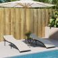 Preview: Sonnenliege mit Kissen Schwarz 55x199x50 cm Poly Rattan