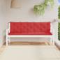 Preview: ARDEBO.de - Gartenbank-Auflagen 2 Stk. Rot 180x50x7 cm Oxford-Gewebe