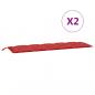 Preview: Gartenbank-Auflagen 2 Stk. Rot 180x50x7 cm Oxford-Gewebe