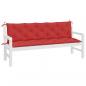 Preview: Gartenbank-Auflagen 2 Stk. Rot 180x50x7 cm Oxford-Gewebe