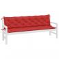 Preview: Gartenbank-Auflagen 2 Stk. Rot 200x50x7 cm Oxford-Gewebe