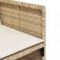 Preview: Gartenstühle mit Kissen 4 Stk. Beige Poly Rattan