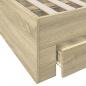 Preview: Bettgestell mit Schubladen Sonoma-Eiche 75x190 cm Holzwerkstoff