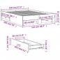 Preview: Bettgestell mit Schubladen Räuchereiche 120x190cm Holzwerkstoff