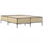 Preview: Bettgestell Sonoma-Eiche 120x190 cm Holzwerkstoff und Metall