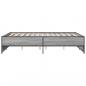 Preview: Bettgestell Grau Sonoma 140x190 cm Holzwerkstoff und Metall