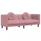 Preview: Sofa mit Kissen 3-Sitzer Rosa Samt