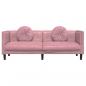 Preview: Sofa mit Kissen 3-Sitzer Rosa Samt