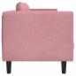 Preview: Sofa mit Kissen 3-Sitzer Rosa Samt