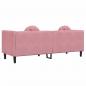 Preview: Sofa mit Kissen 3-Sitzer Rosa Samt