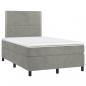 Preview: Boxspringbett mit Matratze Hellgrau 120x190 cm Samt