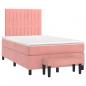 Preview: Boxspringbett mit Matratze Rosa 120x190 cm Samt