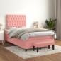 Preview: Boxspringbett mit Matratze Rosa 120x190 cm Samt