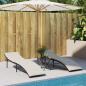 Preview: Sonnenliegen 2 Stk. mit Tisch Schwarz Poly Rattan