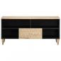 Preview: TV-Schrank 100x33x46 cm Massivholz Mango