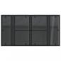 Preview: Gartentisch mit Glasplatte Schwarz 100x55x73 cm Poly Rattan