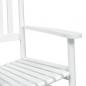 Preview: Schaukelstühle mit Gebogenen Sitzen 2 Stk Weiß Massivholz Tanne