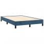 Preview: Boxspringbett mit Matratze Dunkelblau 120x190 cm Samt