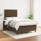 Preview: Boxspringbett mit Matratze Dunkelbraun 120x190 cm Stoff