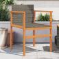 Preview: ARDEBO.de - Gartenstühle 2 Stk. Grau Poly Rattan und Massivholz