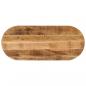 Preview: ARDEBO.de - Tischplatte 100x40x2,5 cm Oval Raues Massives Mangoholz