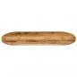 Preview: Tischplatte 100x40x2,5 cm Oval Raues Massives Mangoholz