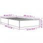 Preview: Bettgestell Grau Sonoma 90x200 cm Holzwerkstoff und Metall