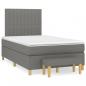 Preview: Boxspringbett mit Matratze Dunkelgrau 120x190 cm Stoff