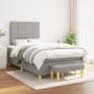 Preview: Boxspringbett mit Matratze Hellgrau 120x190 cm Stoff