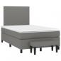 Preview: Boxspringbett mit Matratze Dunkelgrau 120x190 cm Stoff