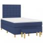 Preview: ARDEBO.de - Boxspringbett mit Matratze Blau 120x190 cm Stoff