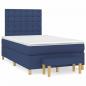 Preview: Boxspringbett mit Matratze Blau 120x190 cm Stoff