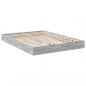 Preview: ARDEBO.de - Bettgestell Grau Sonoma 120x200 cm Holzwerkstoff