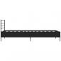 Preview: Bettgestell Schwarz 75x190 cm Holzwerkstoff und Metall