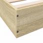 Preview: Bettgestell Sonoma-Eiche 135x190 cm Holzwerkstoff