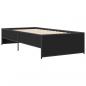 Preview: Bettgestell Schwarz 90x200 cm Holzwerkstoff und Metall