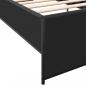 Preview: Bettgestell Schwarz 90x200 cm Holzwerkstoff und Metall