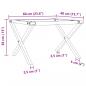 Preview: Couchtisch-Gestell in X-Form 60x40x38 cm Gusseisen