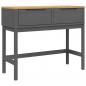 Preview: ARDEBO.de - Konsolentisch FLORO Grau 89,5x36,5x73 cm Massivholz Kiefer