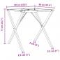 Preview: Esstisch-Gestell in X-Form 60x60x73 cm Gusseisen