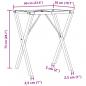 Preview: Esstisch-Gestell in X-Form 60x50x73 cm Gusseisen