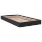 Preview: Bettgestell Schwarz 90x190 cm Holzwerkstoff